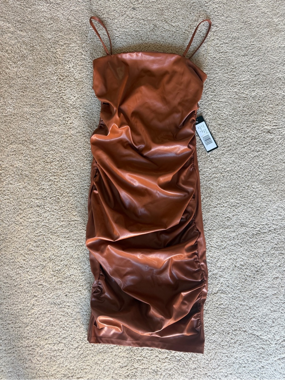 Bebe faux leather bodycon dress